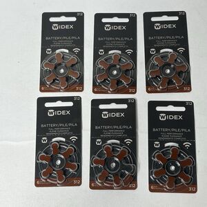 Widex hearing aid battery  6X6 =36 Batteries) Size 312